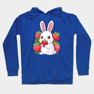 Strawberry bunny - cute kawaii bunny and Strawberry art Hoodie